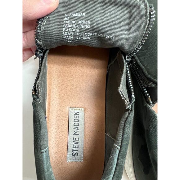 Steve Madden Glaammar camo slip-ons. Size 8. - Picture 7 of 7